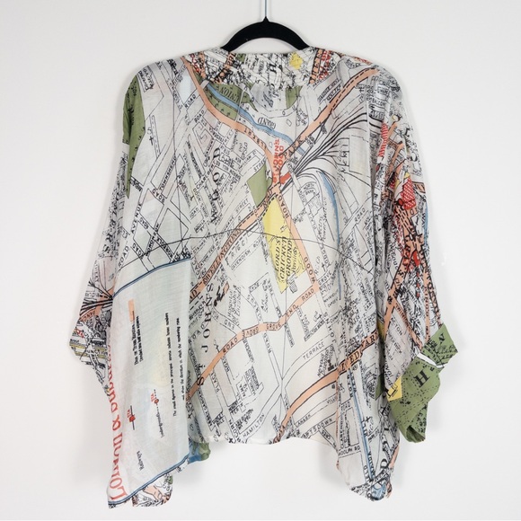 Anthropologie One Hundred Stars Lightweight London Map Kimono - Picture 9 of 9